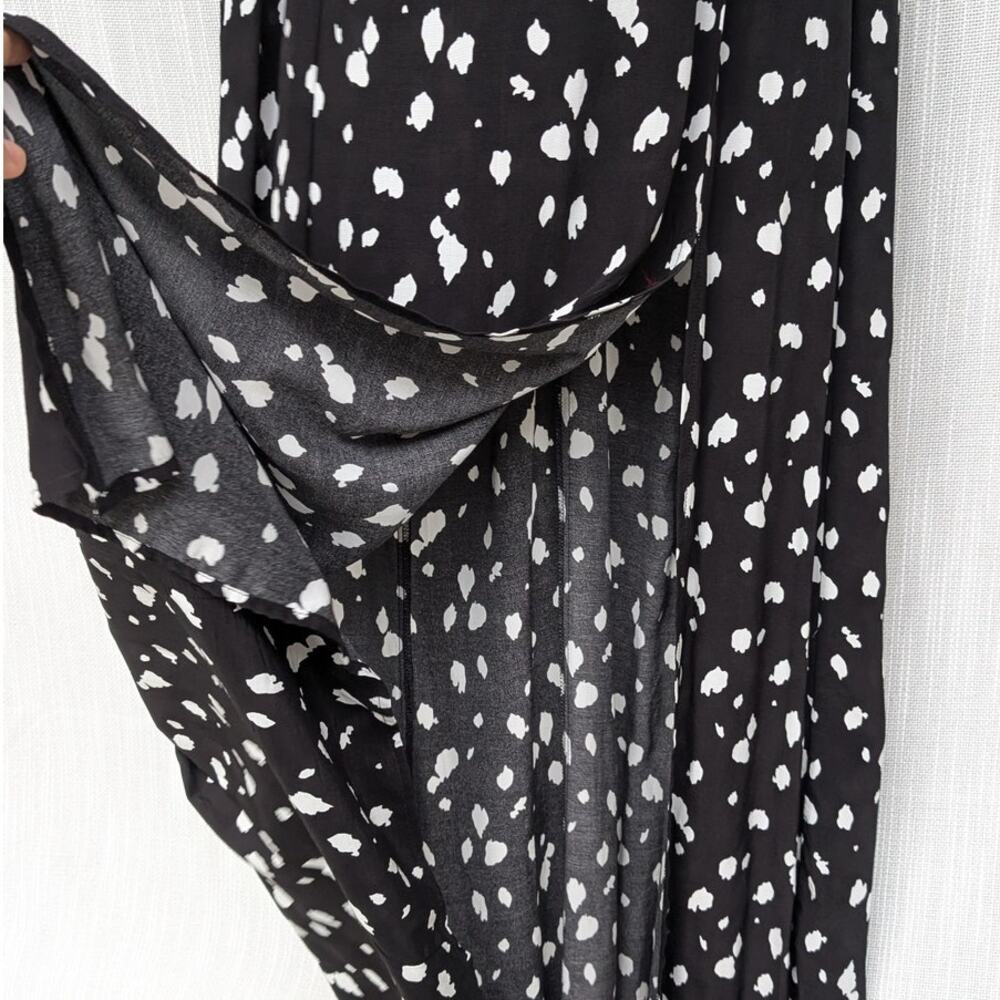 NWT Bardot Millie Black Abstract Spot Short Sleeve Midi Maxi Dress, size 6/S - Picture 6 of 10